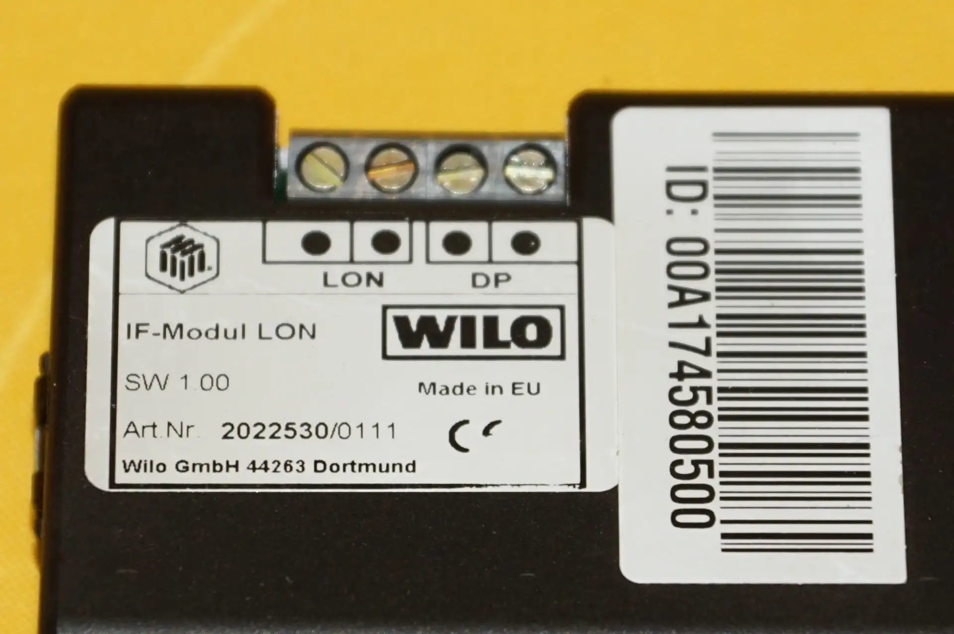 Wilo IF – Modul LON 2022530 Kommunikationsschnittstelle – Ansicht 3