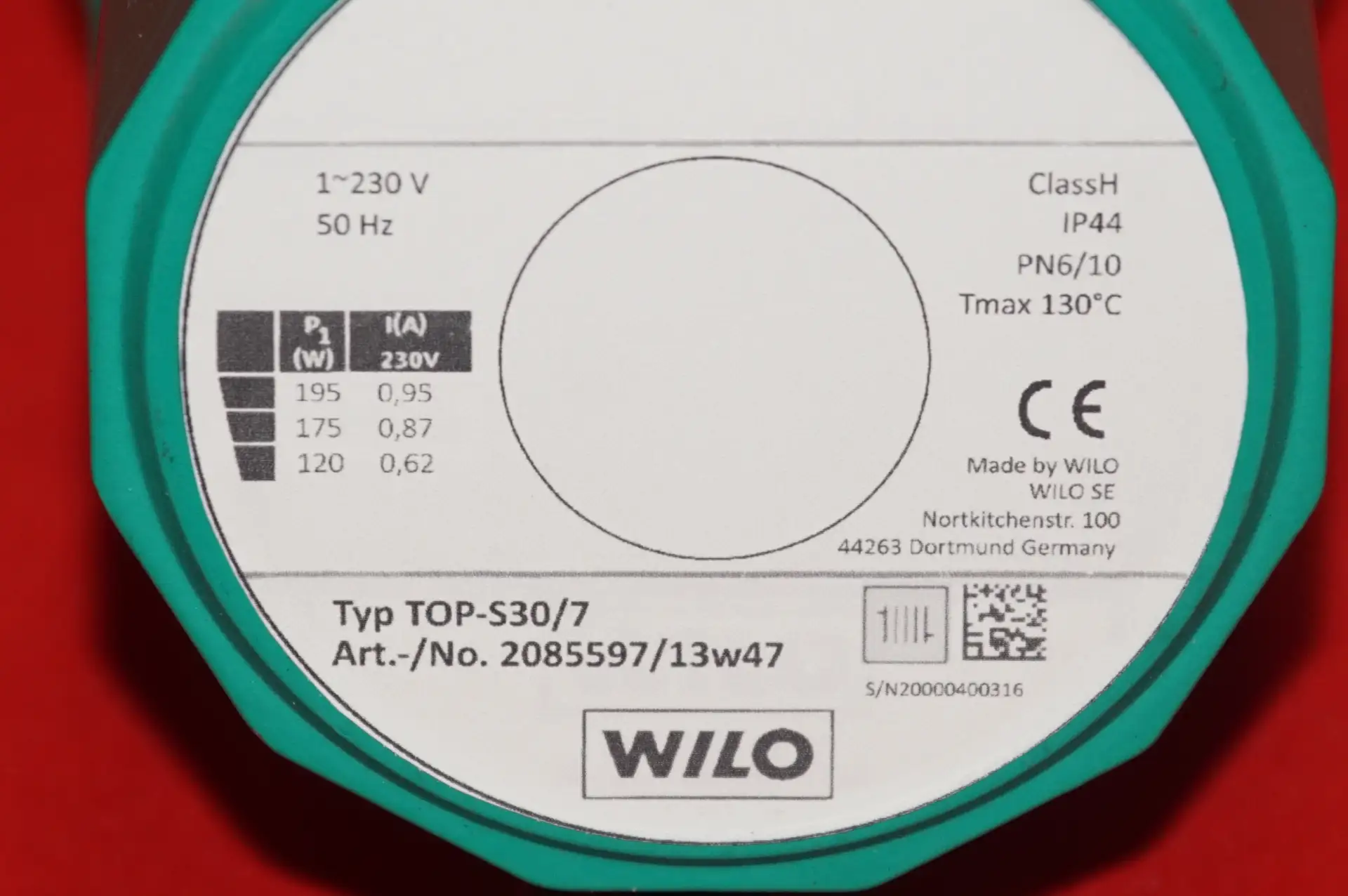 Wilo TOP S30/7 Heizkreispumpe UNBENUTZT – Ansicht 4