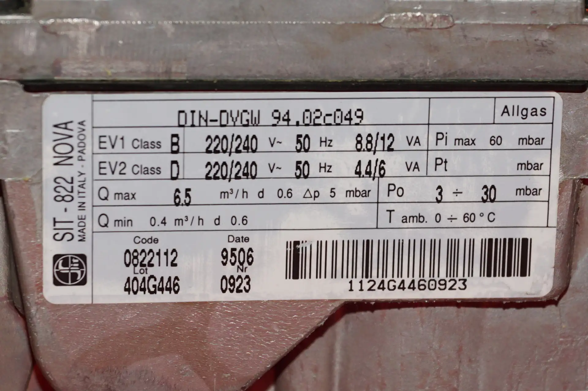 SIT Gaskombiregler Nova 822  0822112 – Ansicht 4