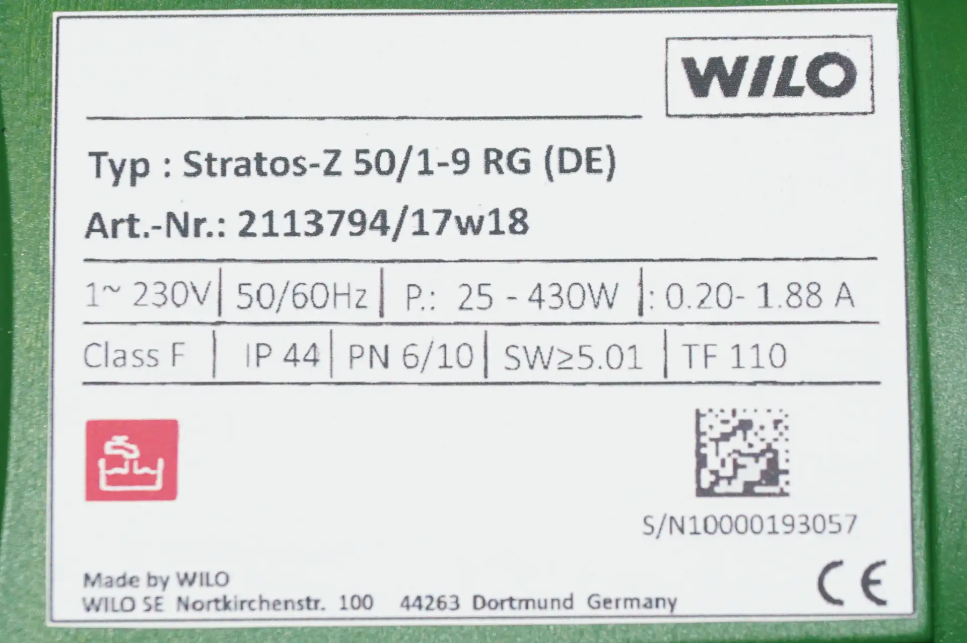 Wilo Stratos – Z 50/1-9 RG Zirkulationspumpe Heizkreispumpe – Ansicht 7