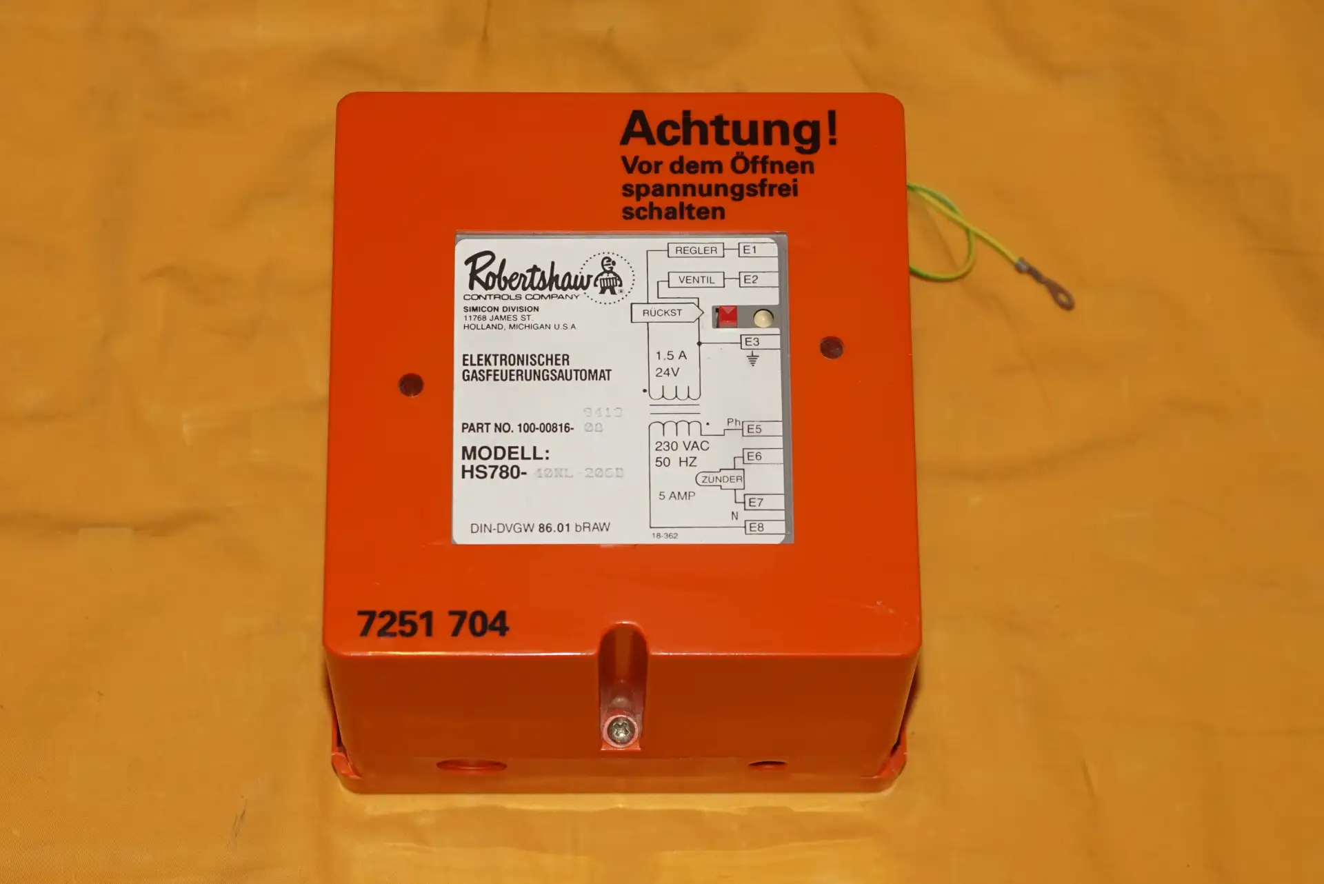 Honeywell Feuerungsautomat 7838536 als Ersatz für Robertshaw 7251704 – Produktansicht