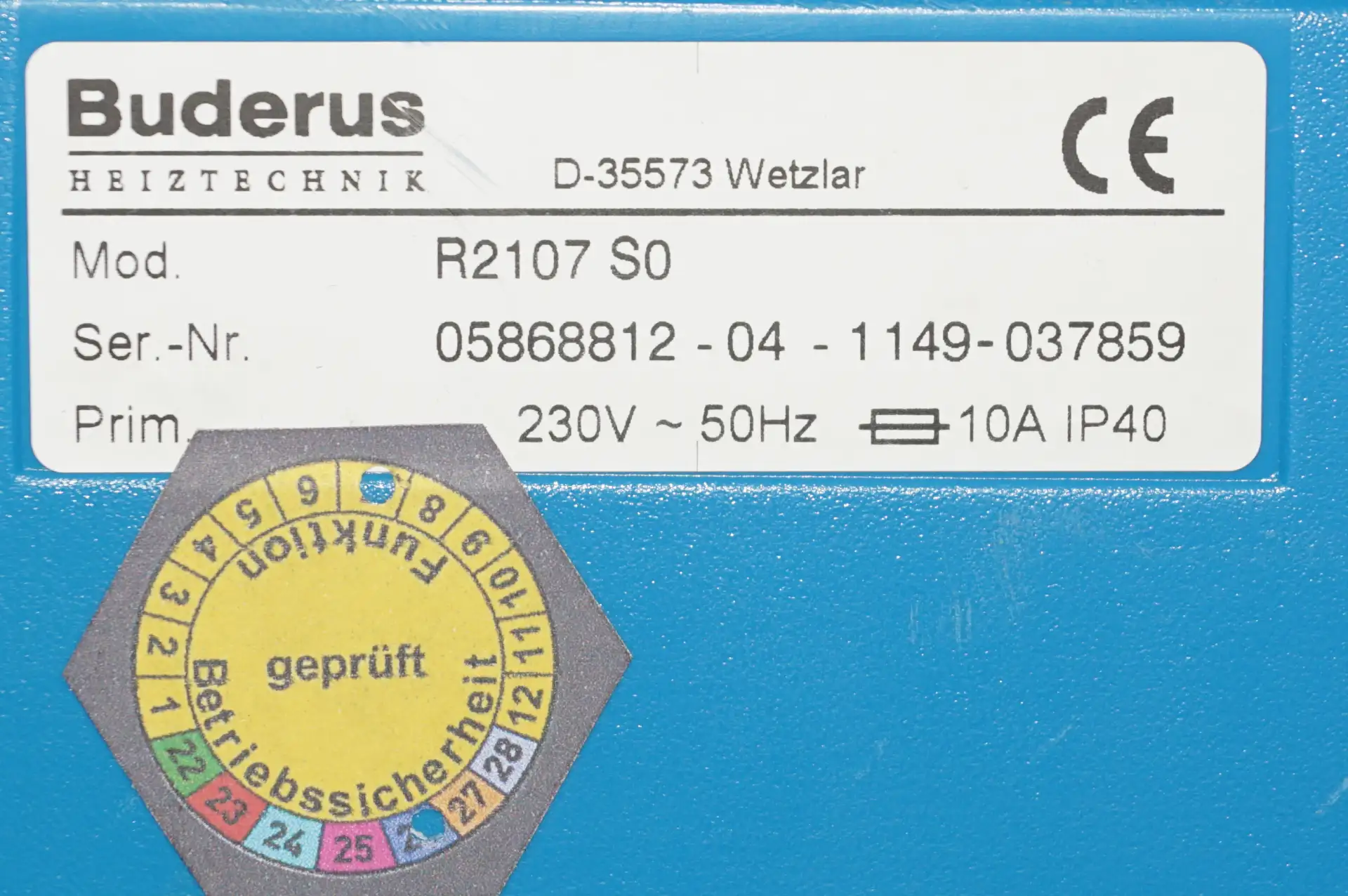 Buderus Logamatic R 2107 SO Kesselregelung – Ansicht 4