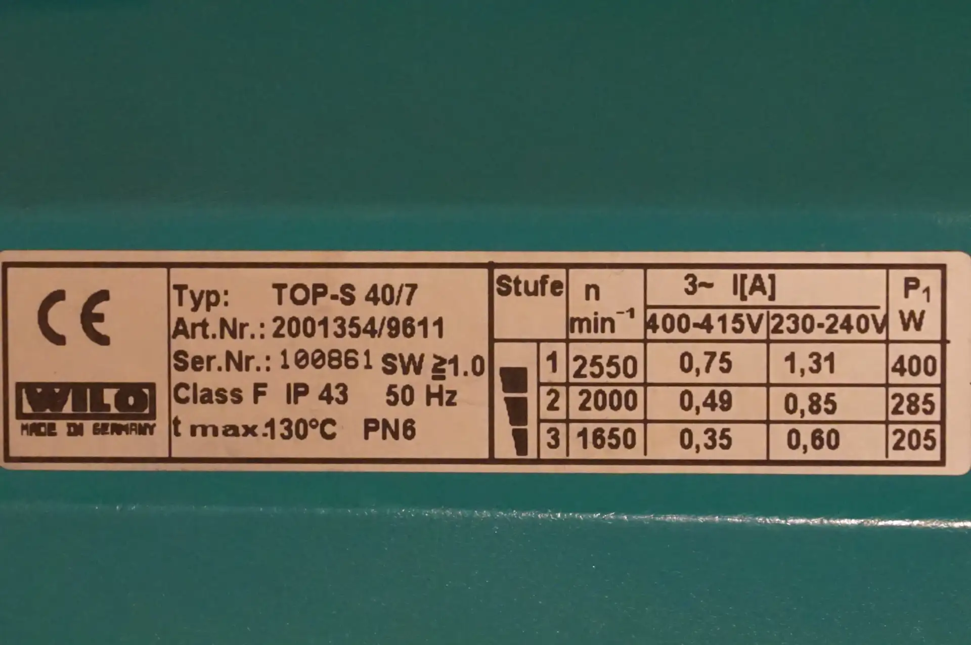 Wilo TOP S40/7 Heizkreispumpe – Ansicht 6