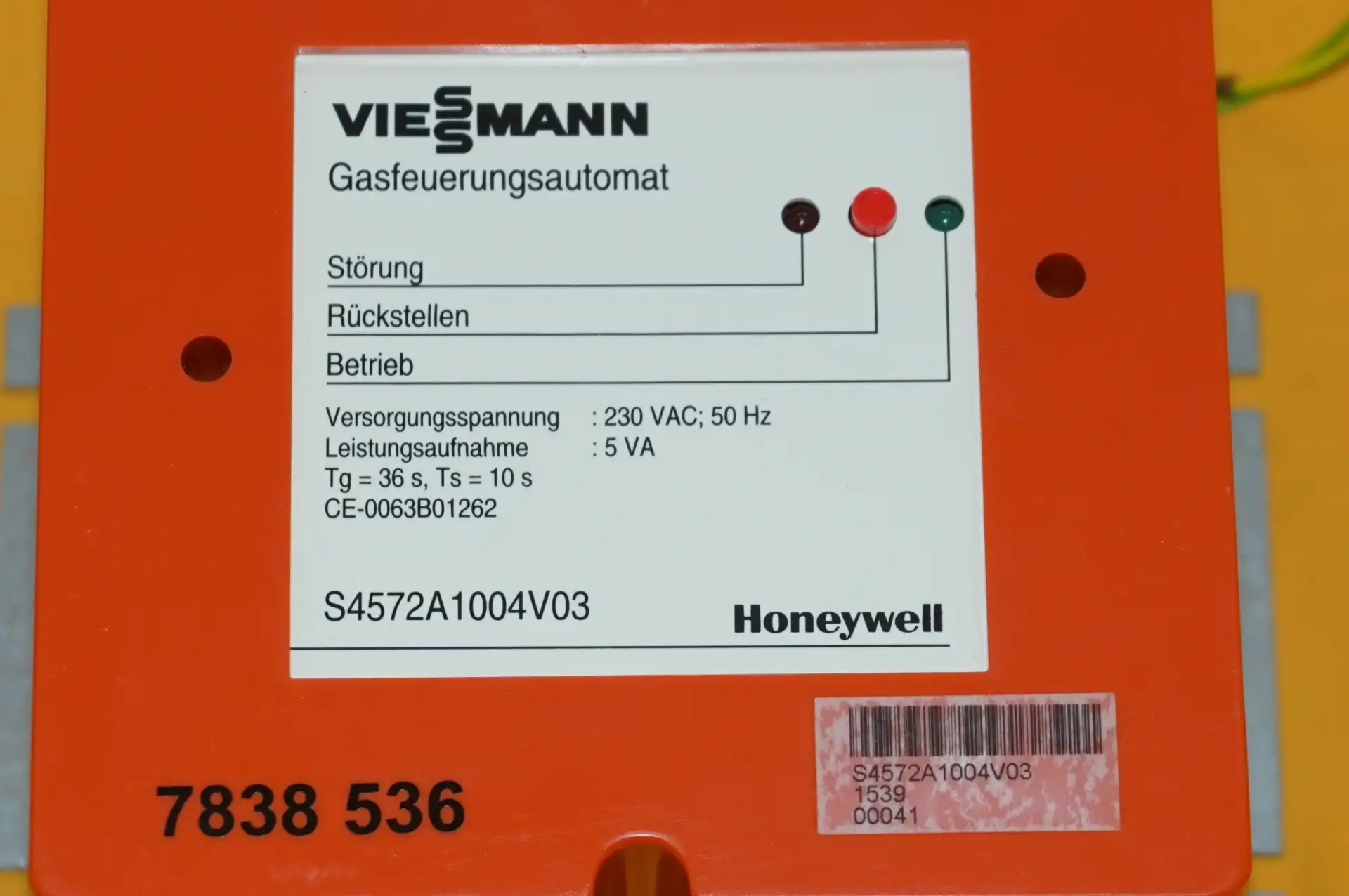 Honeywell Feuerungsautomat  7838536 Gasfeuerungsautomat – Ansicht 3