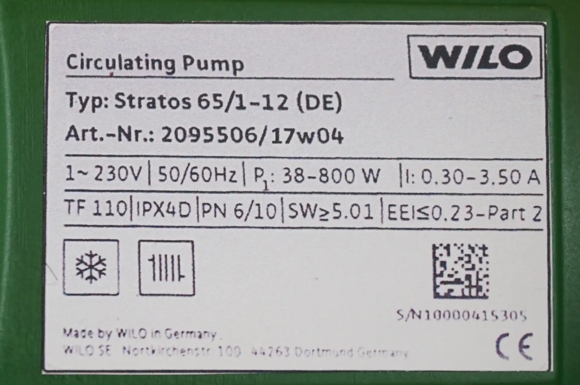Wilo Stratos 65/1-12 Umwälzpumpe Hocheffizienzpumpe – Ansicht 13