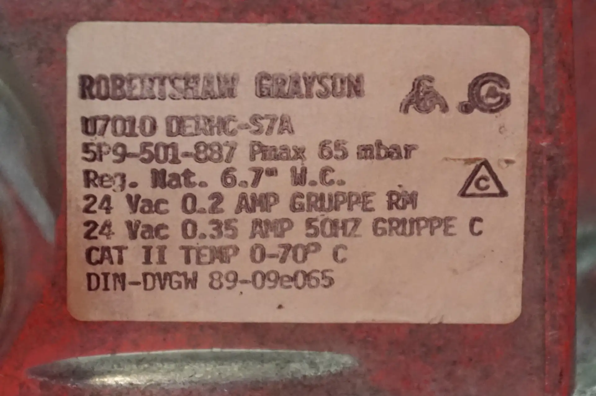 Robertshaw Gaskombiregler U7010DERHC – S7A – Ansicht 3