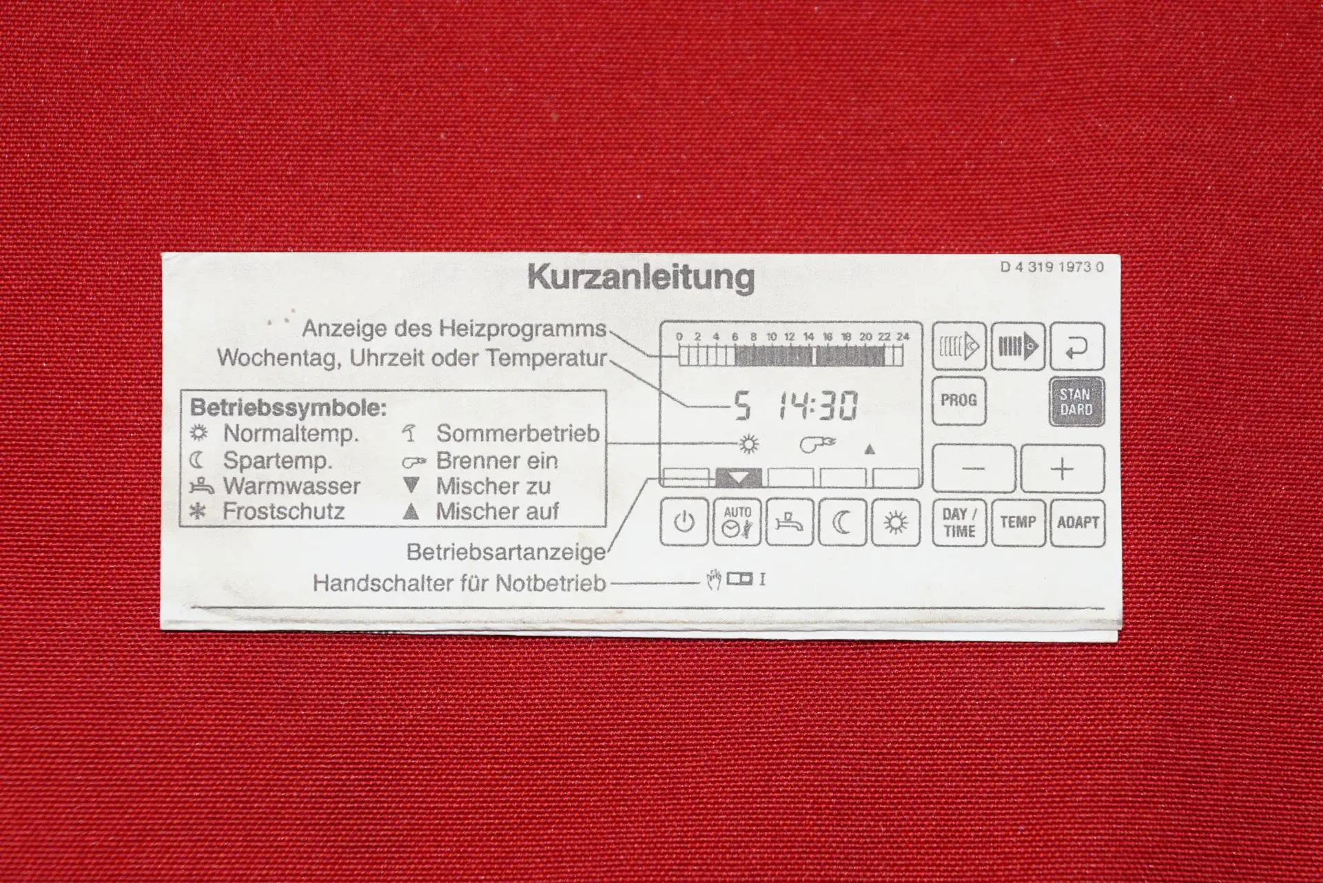 Landis & Gyr Heizungsregelung RVP76 – Ansicht 7