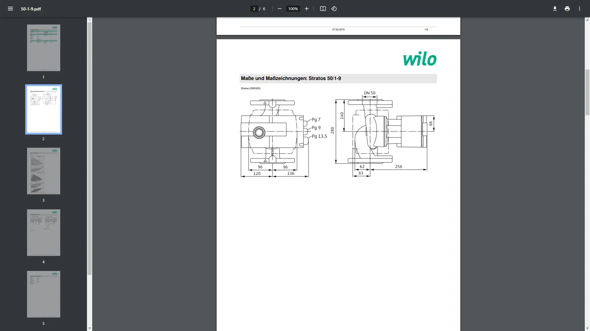 Wilo Stratos 50/1-9 Heizkreispumpe – Ansicht 12