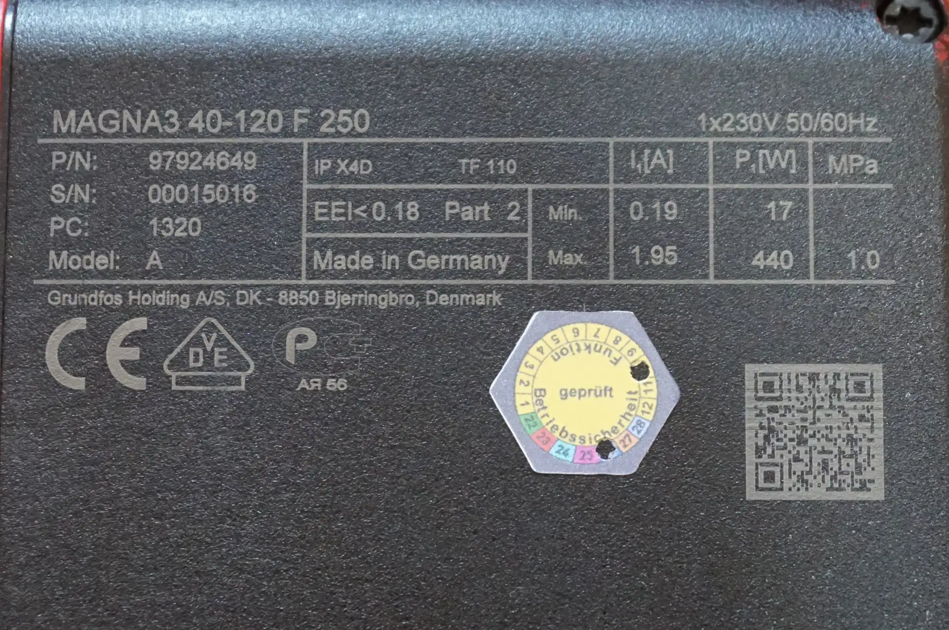 Grundfos Magna 3 40-120 F Heizungspumpe UNBENUTZT – Ansicht 8