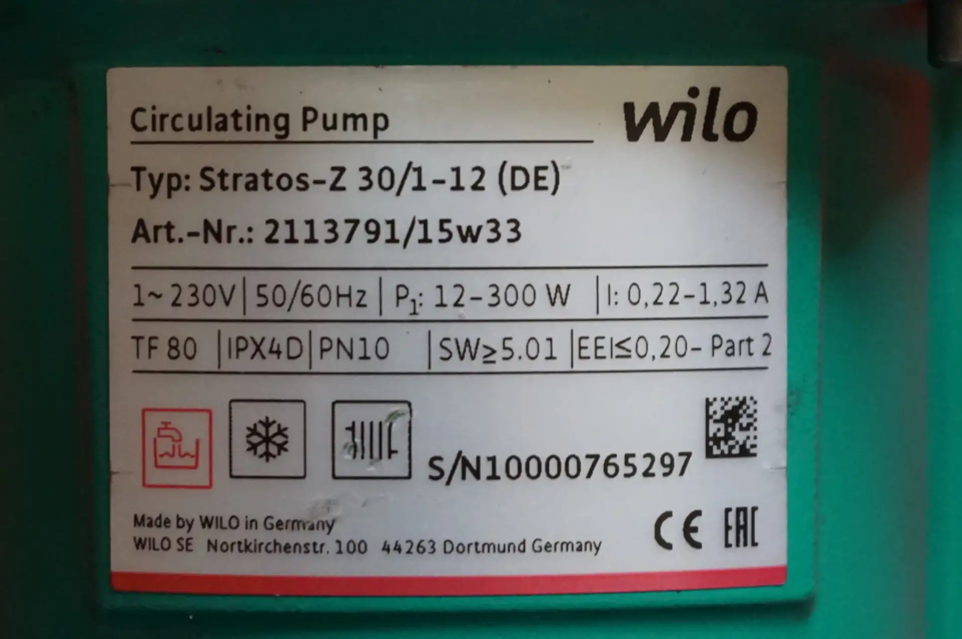 Wilo Stratos – Z 30/1-12 ( DE ) Heizkreispumpe – Ansicht 13