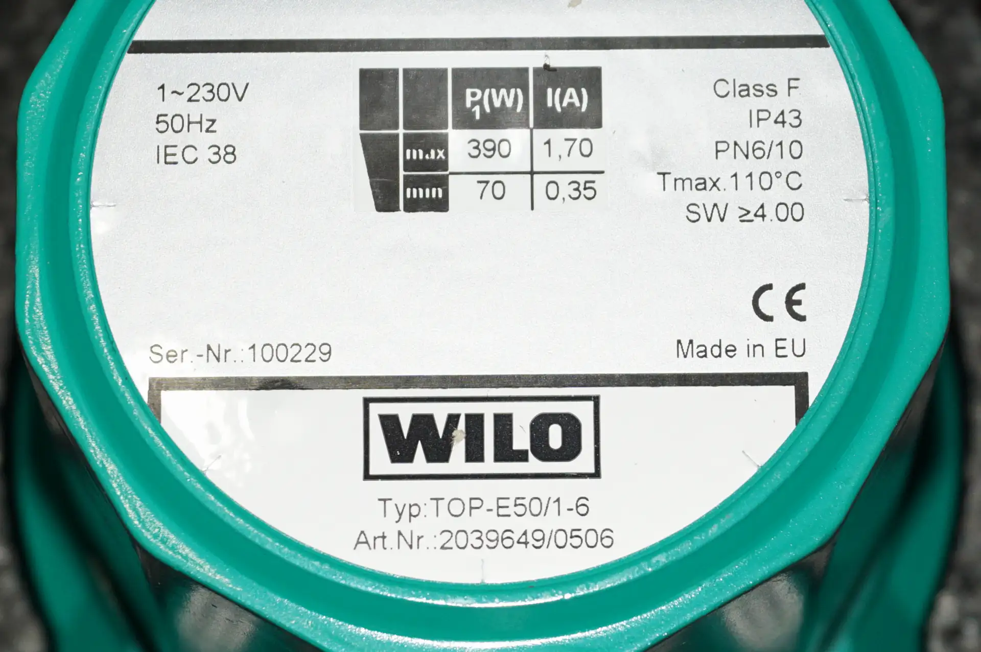 Wilo TOP E50/1-6 Heizkreispumpe NEU und UNBENUTZT – Ansicht 7