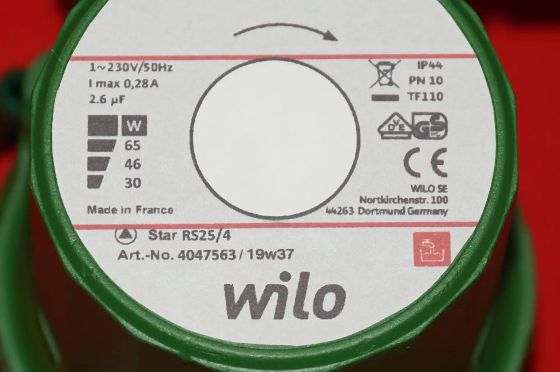Wilo Heizungspumpe Star RS 25/4  180  UNBENUTZT – Ansicht 4