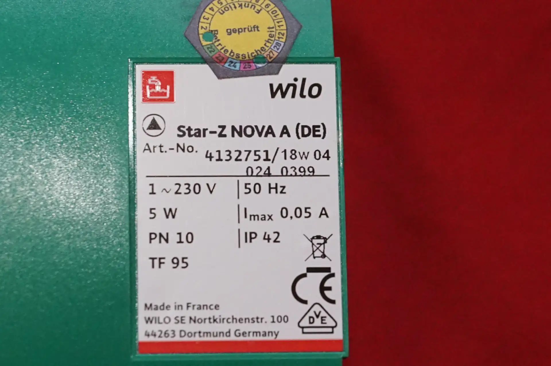 Wilo Hocheffiziente Zirkulationspumpe Star Z NOVA  A – Ansicht 6
