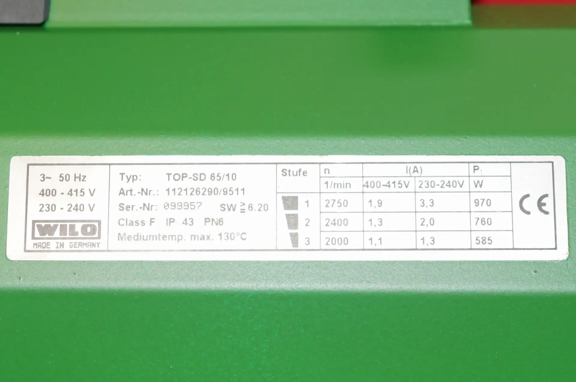 Wilo TOP S65/10 Heizkreispumpe 400/230V UNBENUTZT – Ansicht 10