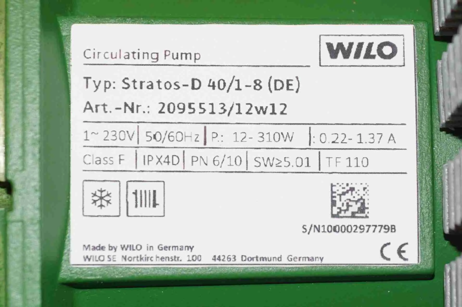 Wilo Stratos D 40/1-8 Hocheffizienz – Doppelpumpe – Ansicht 13
