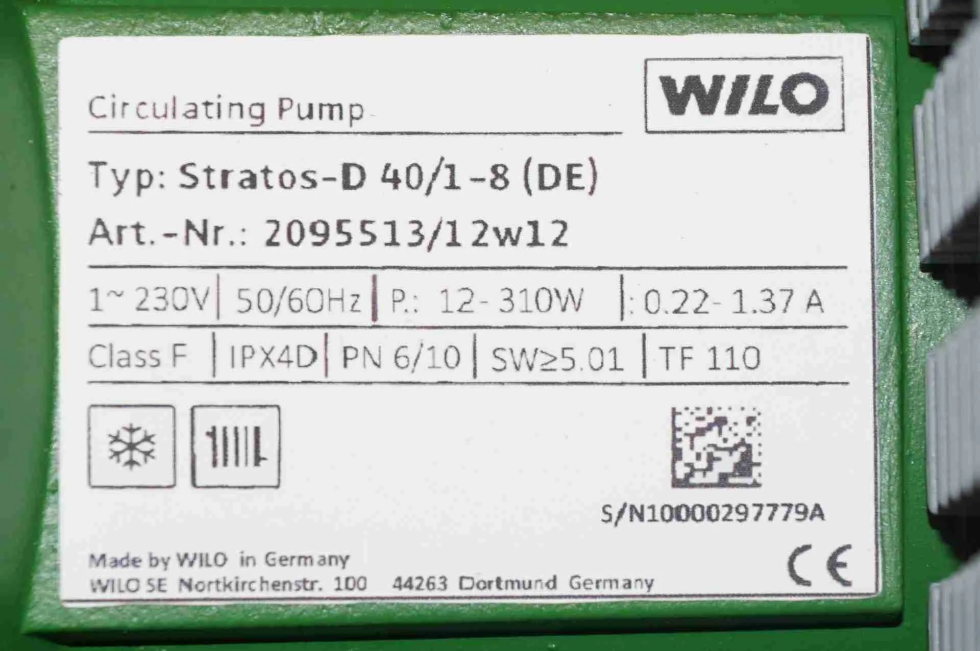 Wilo Stratos D 40/1-8 Hocheffizienz – Doppelpumpe – Ansicht 14