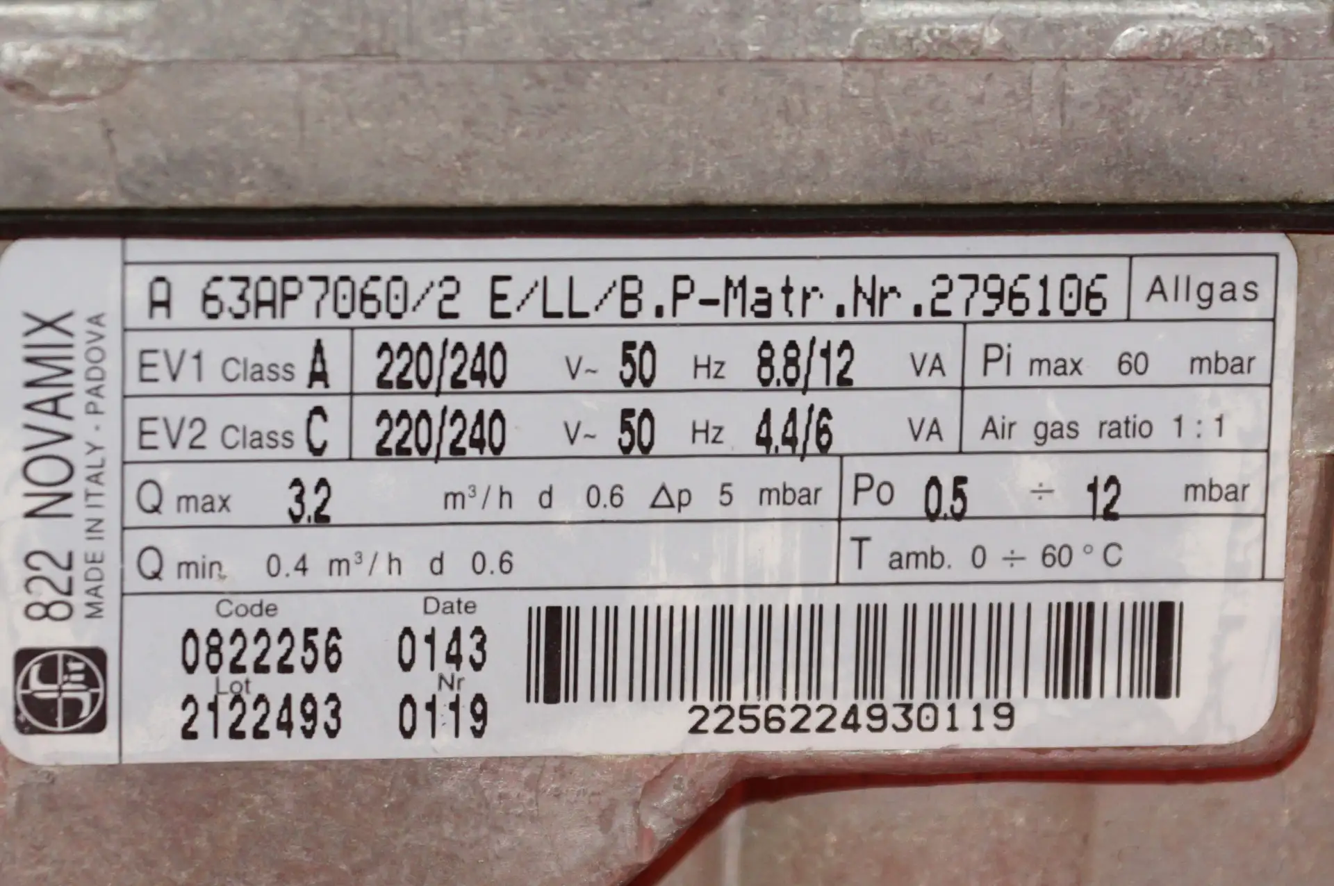 SIT Gaskombiregler Novamix 822  0822256 – Ansicht 4