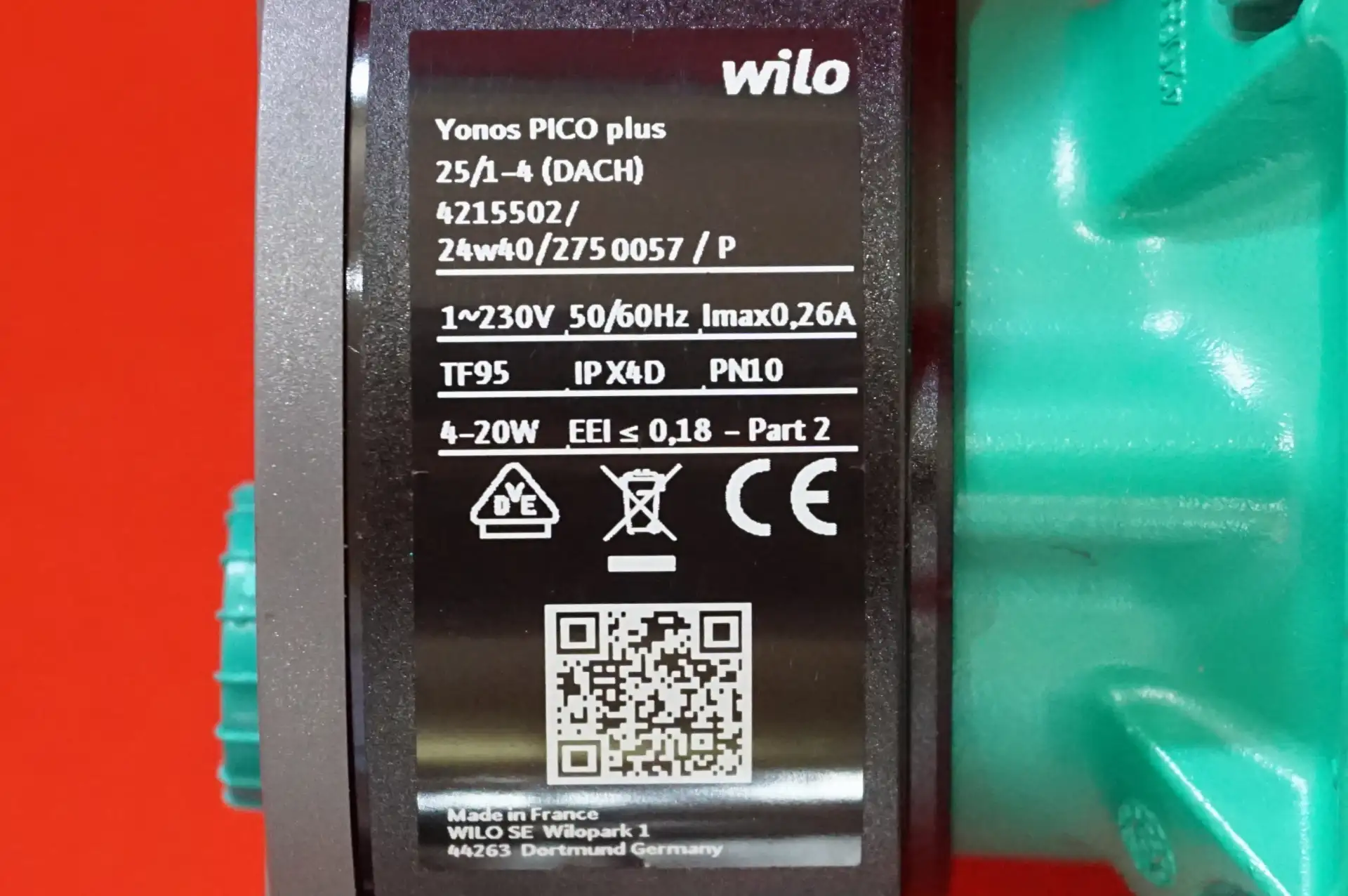 Wilo Hocheffizienzpumpe Yonos Pico Plus 25/1-4 ( DACH ) – Ansicht 8