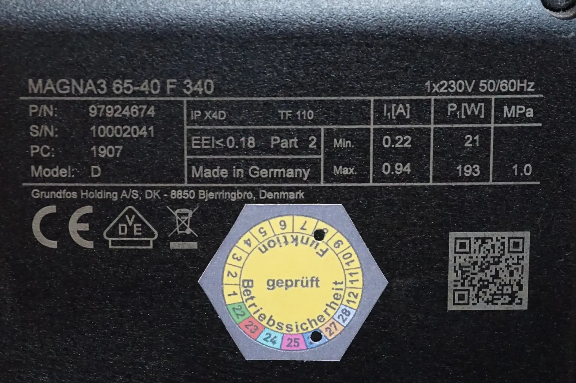 Grundfos Magna 3 65-40 F Heizungspumpe UNBENUTZT – Ansicht 13