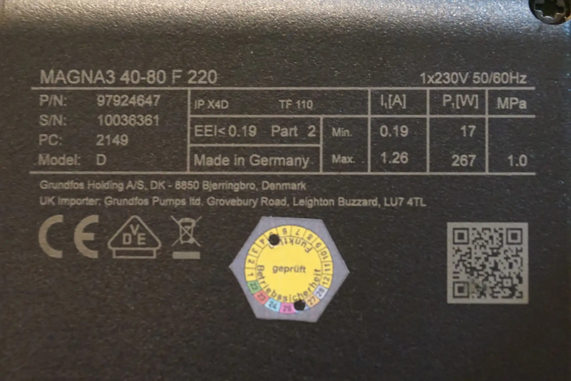 Grundfos Magna 40-80F 220 Hocheffizienzpumpe – Ansicht 14