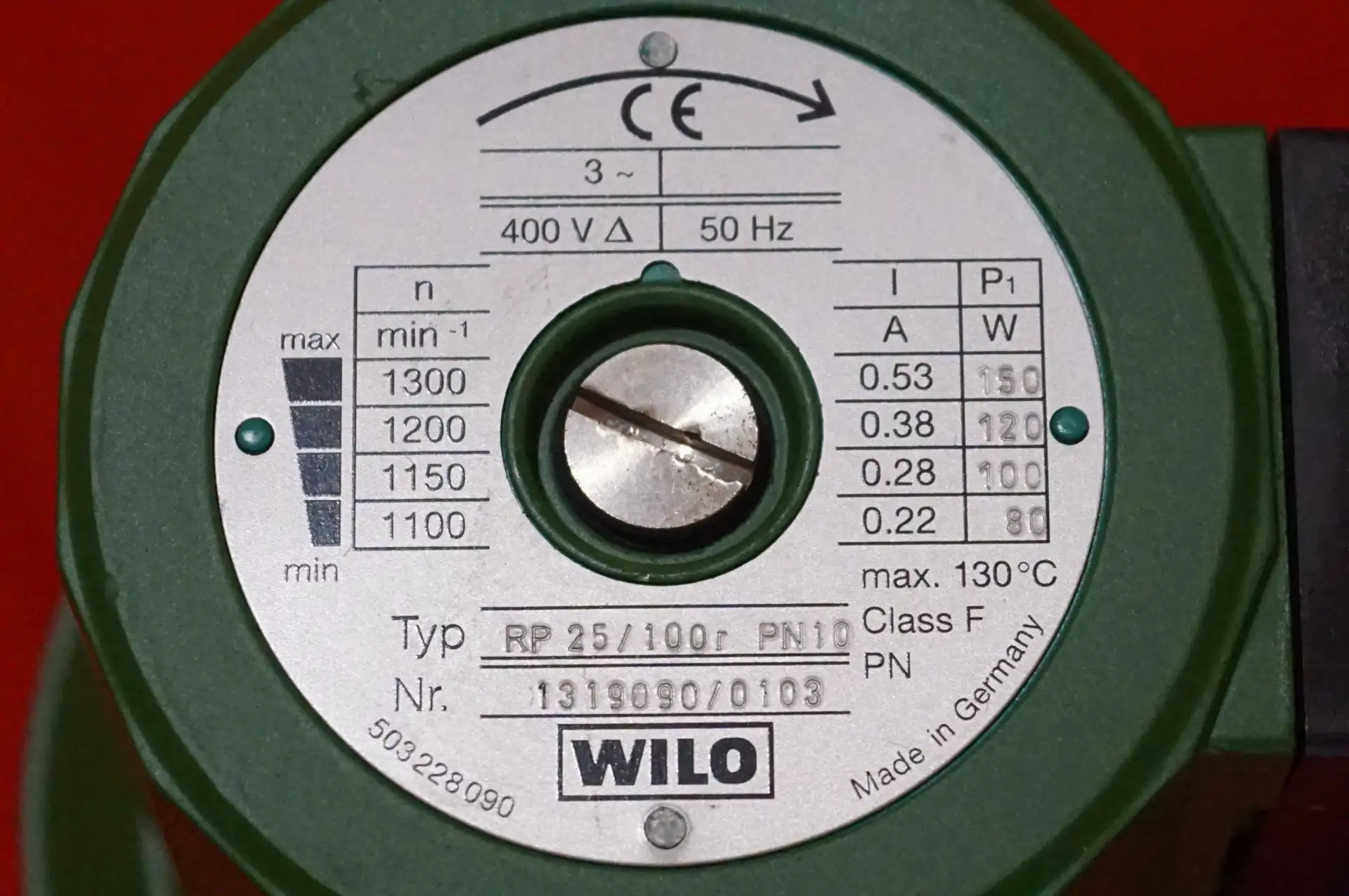 Wilo Heizungspumpe RP 25/100r  400V/3~ – Ansicht 5