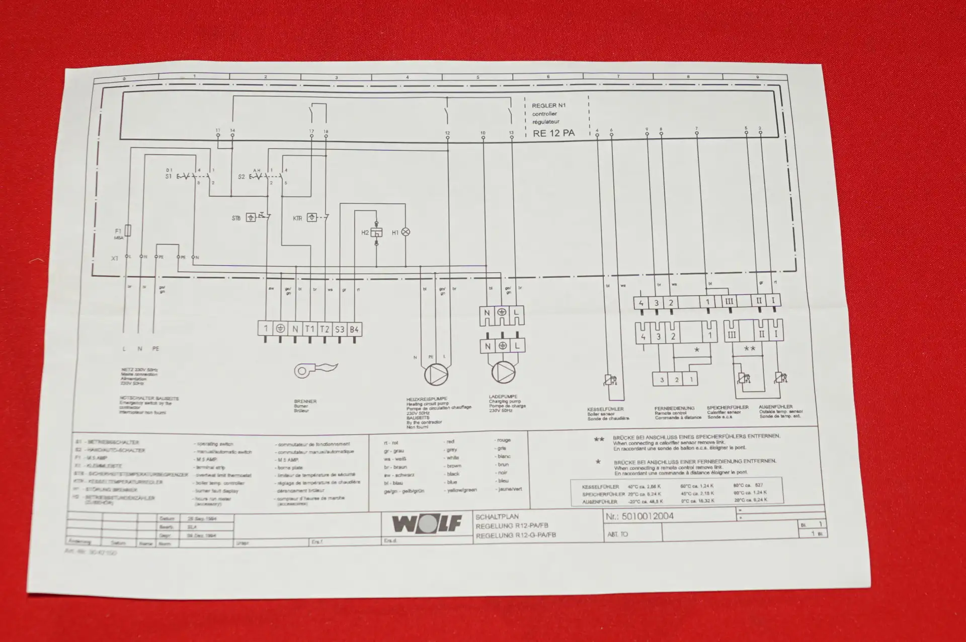 Wolf RE 12 PA Kesselregelung R 12 – Ansicht 7
