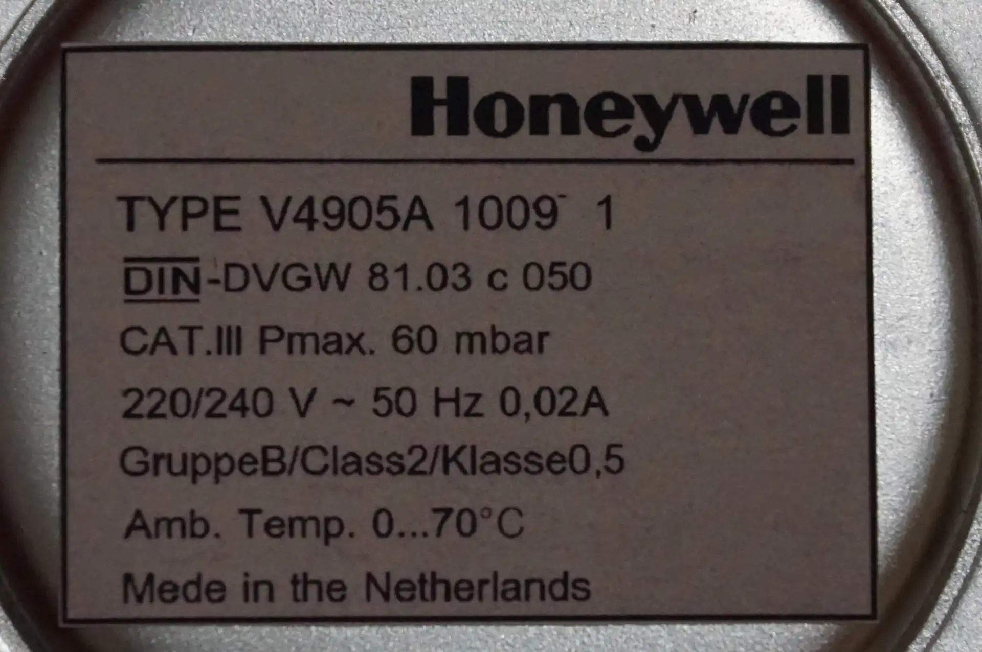 Honeywell Gaskombiregler V 4905A – Ansicht 4