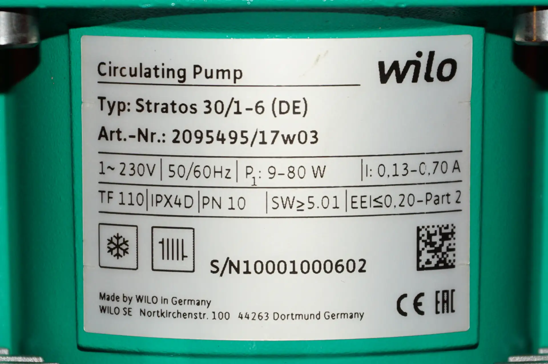 Wilo Stratos 30/1-6 Heizungspumpe – Ansicht 13