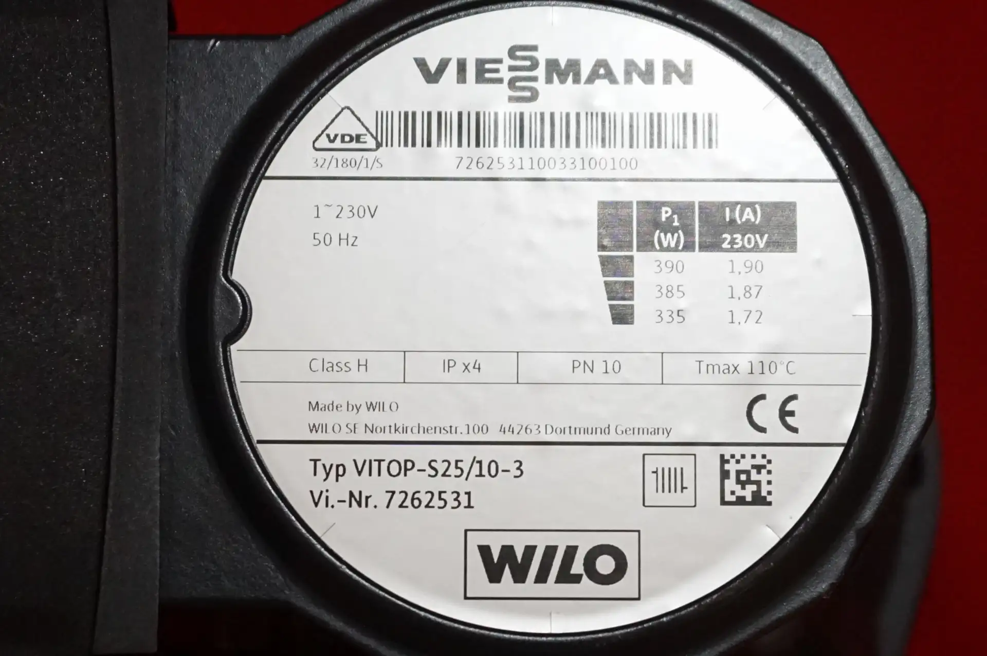 Wilo TOP S25/10 Heizkreispumpe Viessmann VITOP 230V~ – Ansicht 6