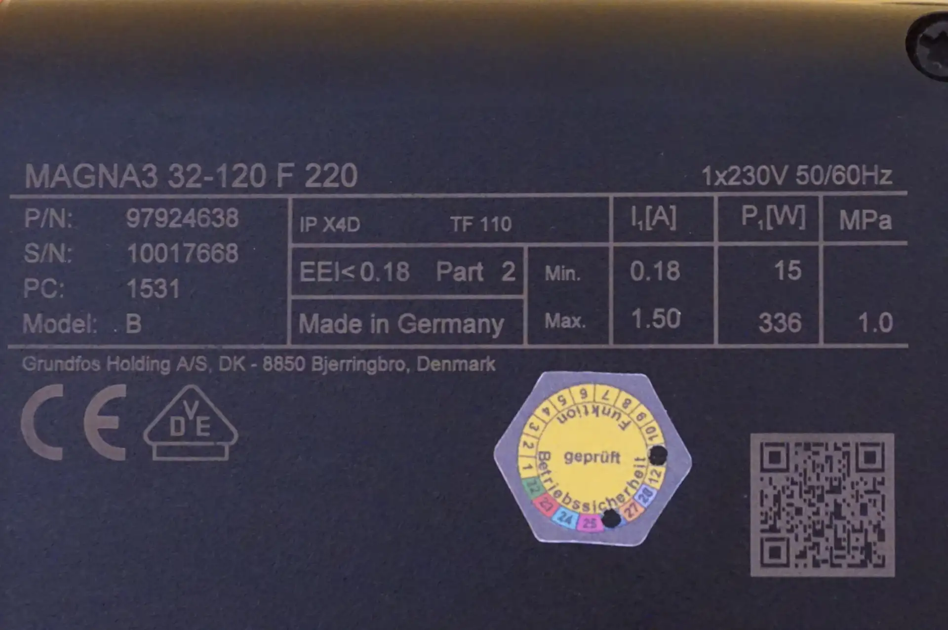 Grundfos Magna 3  32-120 F Hocheffizienzpumpe NEUWERTIG – Ansicht 14
