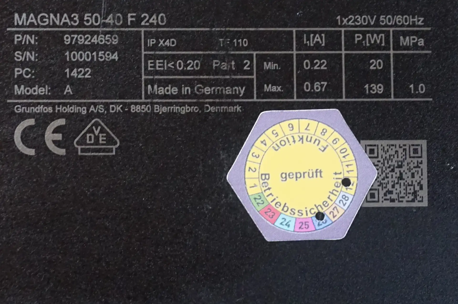 Grundfos Magna 3 50-40 F Heizungspumpe NEUWERTIG – Ansicht 11