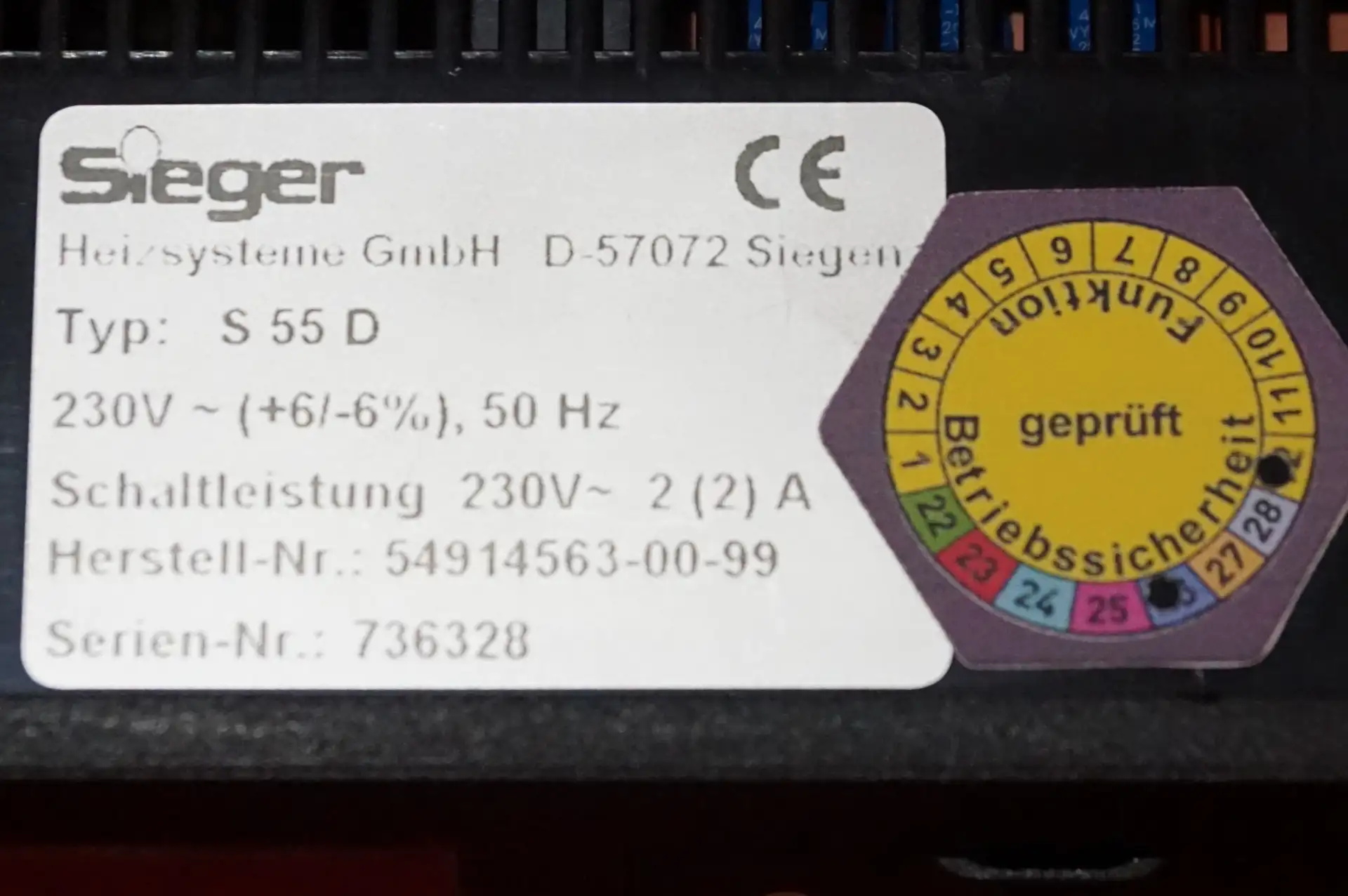 Sieger S 55D Kesselregelung / EBV Gamma – Ansicht 5
