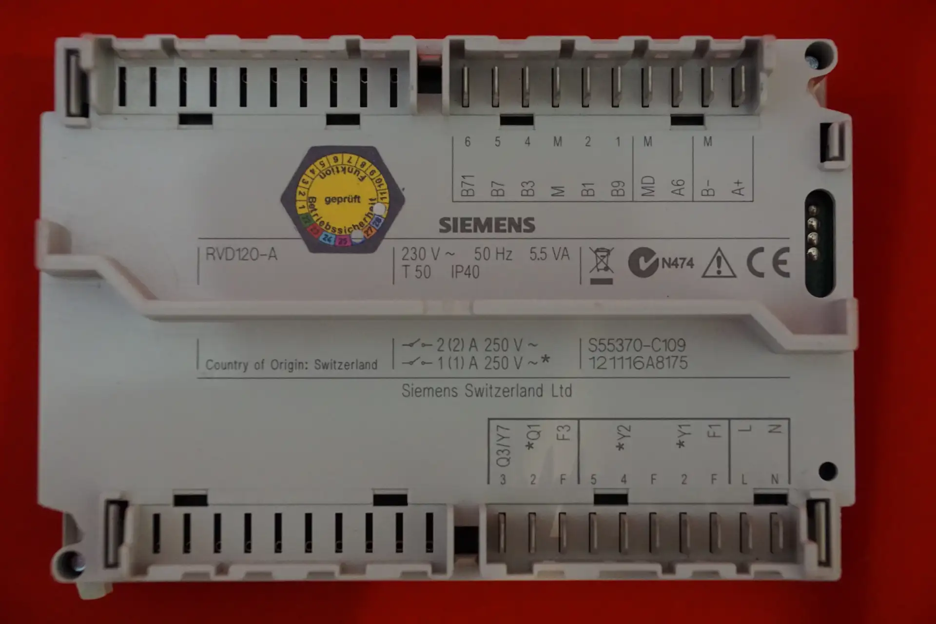 Siemens RVD 120 Heizungsregelung Fernheizungsregler – Ansicht 7
