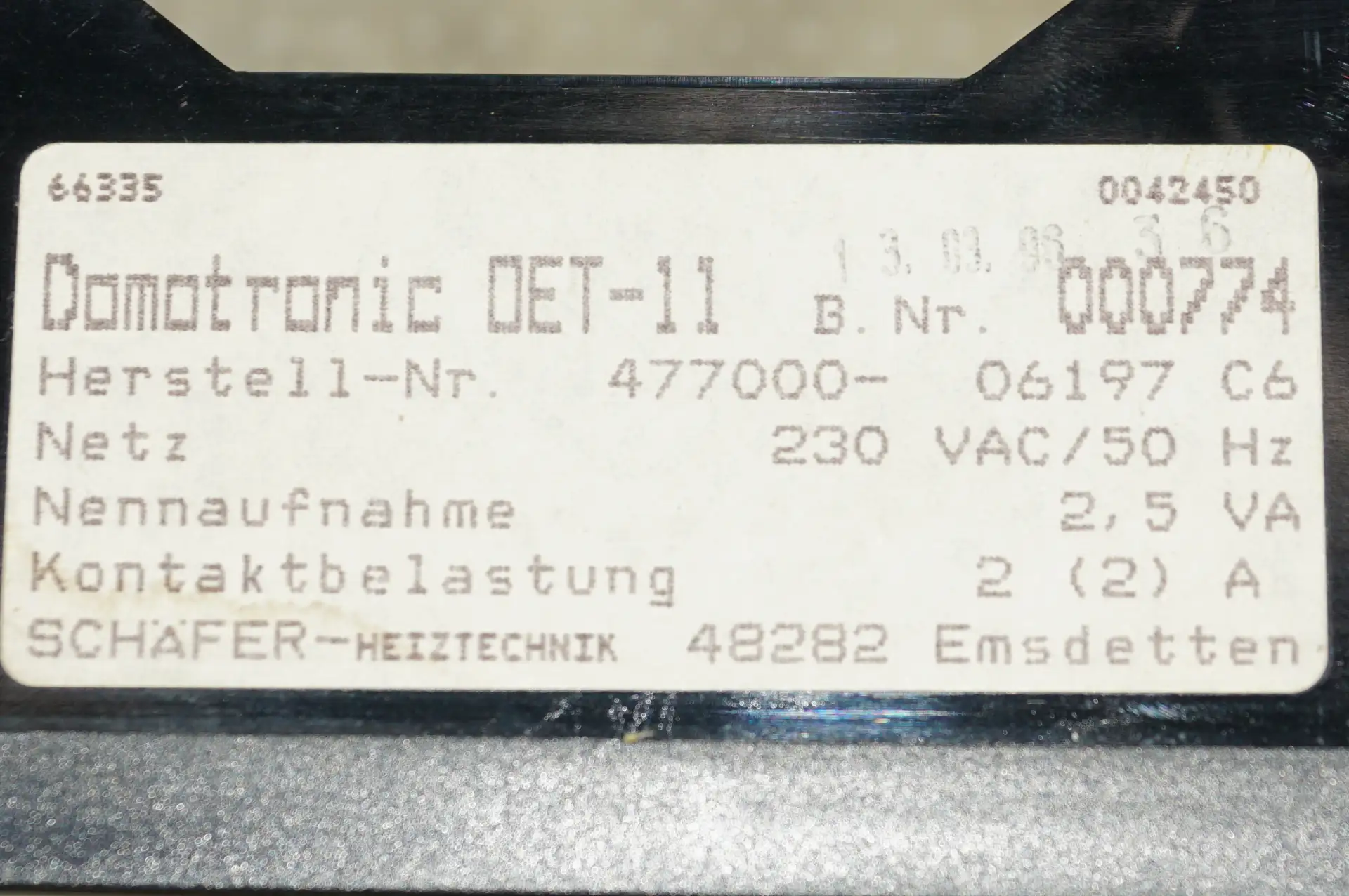 Siemens / Landis & Gyr RVP 45.130 Schäfer Domtronic – Ansicht 7