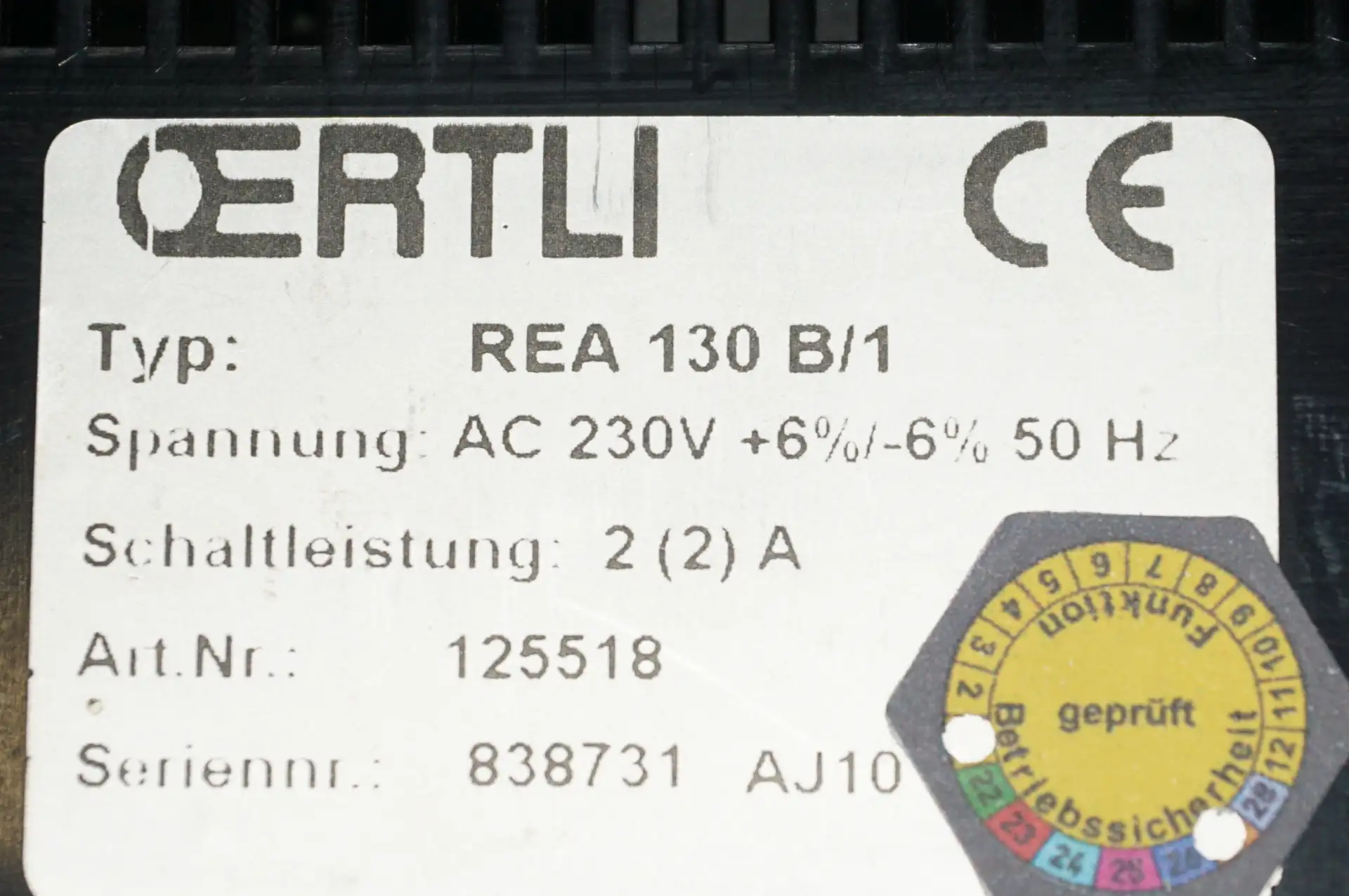EBV Heizungsregelung Gamma 2B / Oertli REA 130 B – Ansicht 4