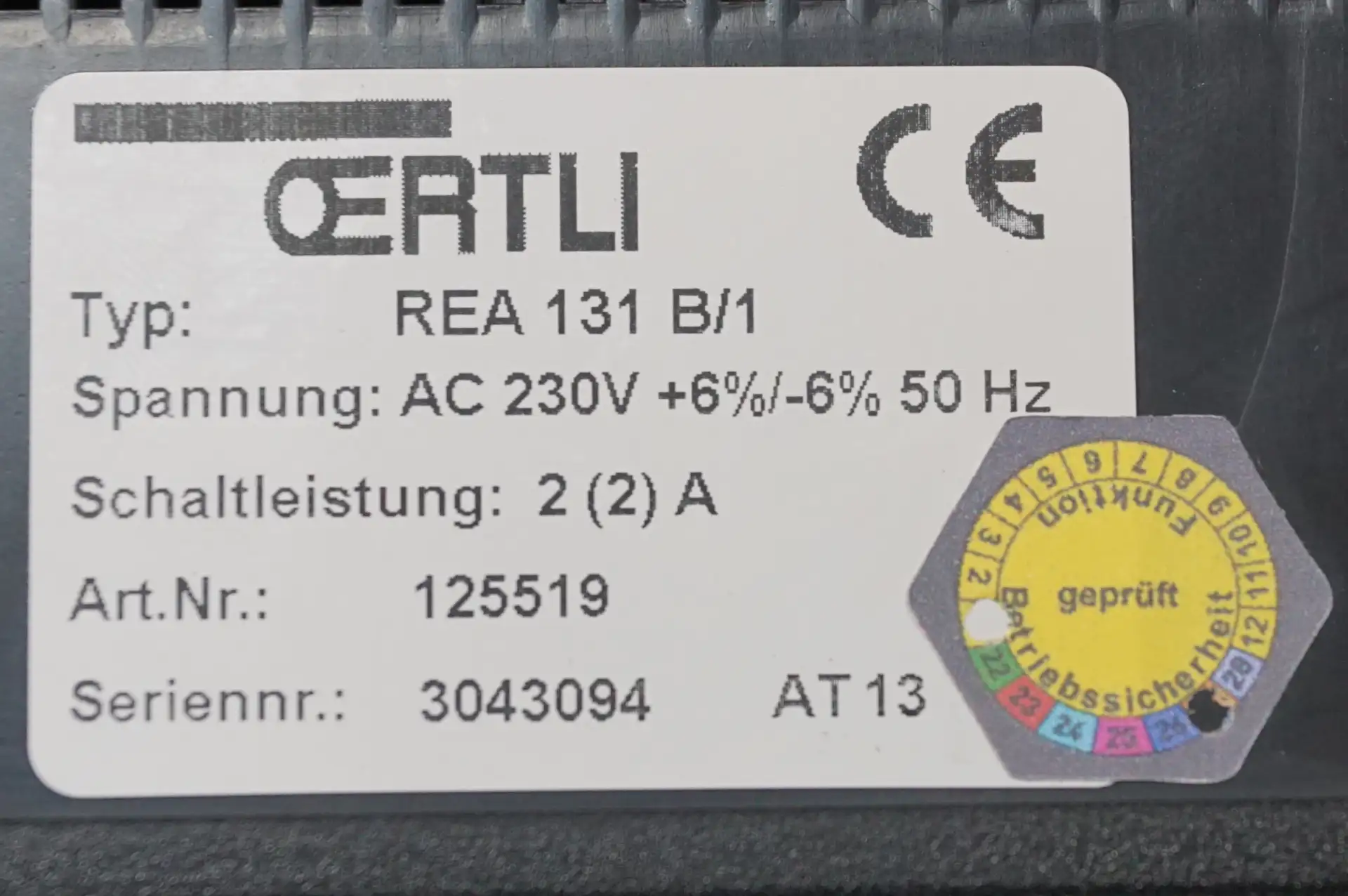 EBV Heizungsregelung Gamma 23B / Oertli REA 131 B – Ansicht 5