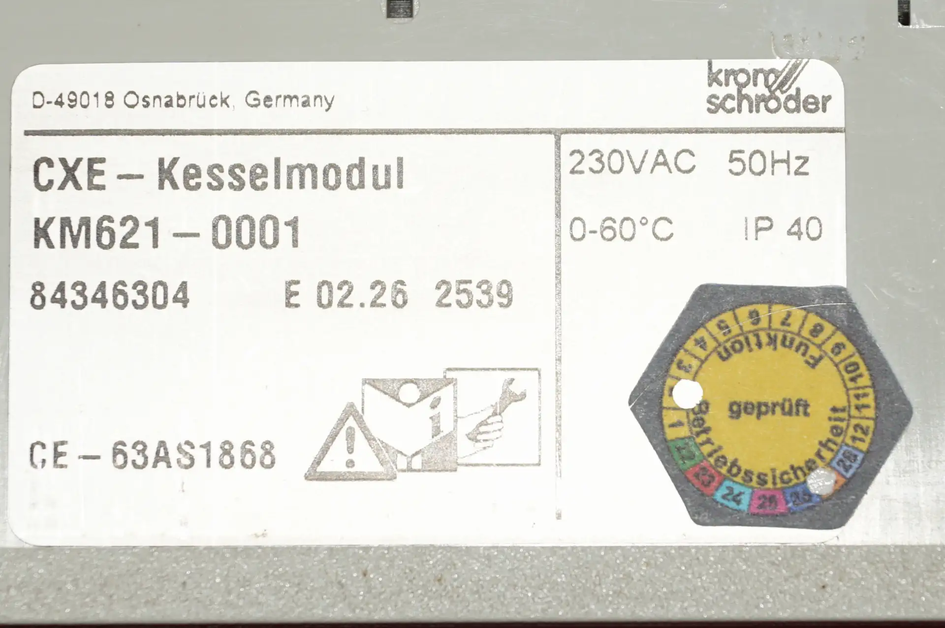 Kromschröder Heizungsregelung KM621 – 0001  CXE Kesselmodul – Ansicht 6