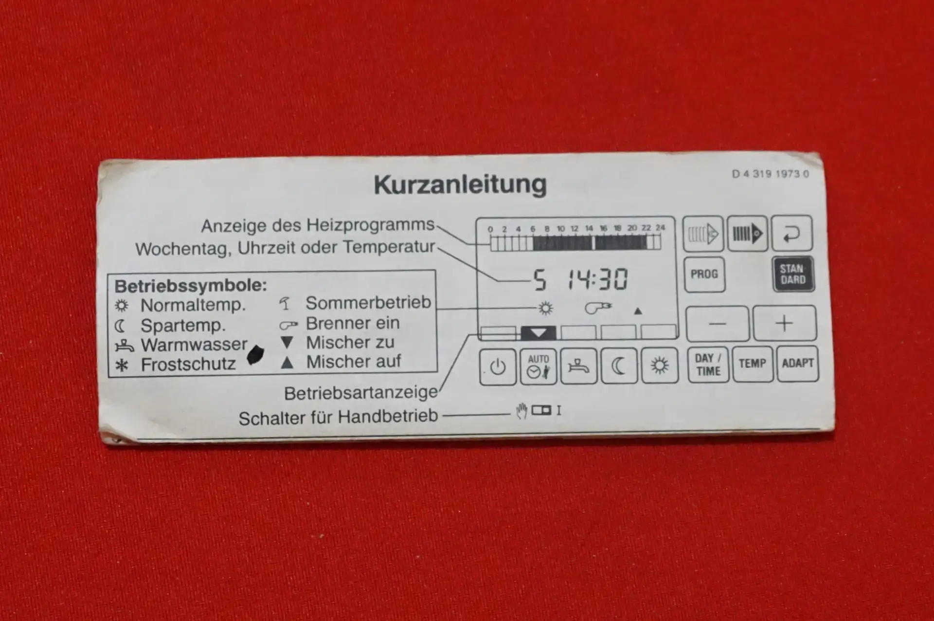 Landis & Gyr Heizungsregelung RVP76 Brötje HR Micro G – Ansicht 15