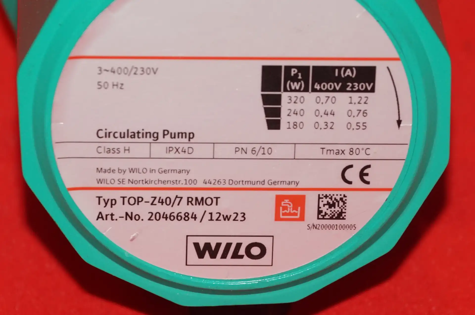 Wilo TOP Z40/7 R Heizkreispumpe Motor NEU + OVP – Ansicht 4