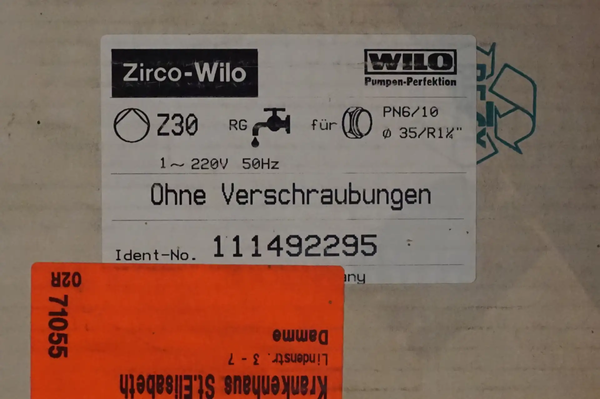 Wilo Z 30 RG Heizungspumpe / Zirkulationspumpe 230V~ UNBENUTZT – Ansicht 11