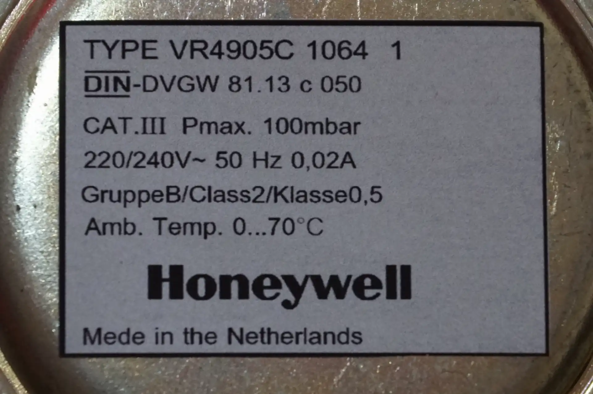 Honeywell Gaskombiregler VR 4905C – Ansicht 4