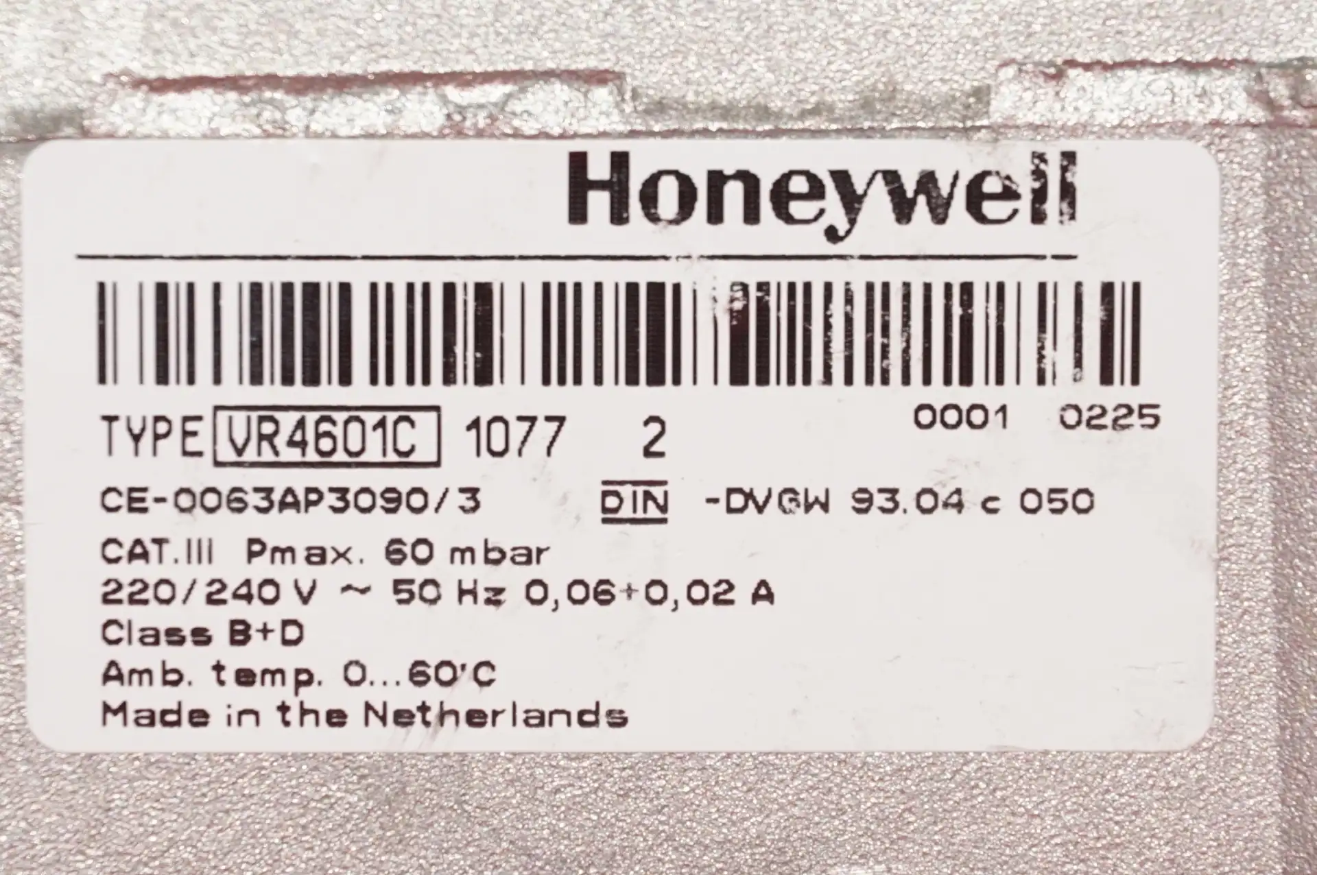 Honeywell Gaskombiregler VR4601C  UNBENUTZT – Ansicht 4