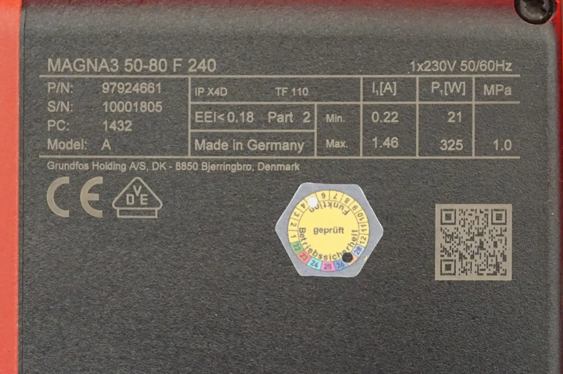 Grundfos Magna 3 50-80 F Heizungspumpe UNBENUTZT – Ansicht 10