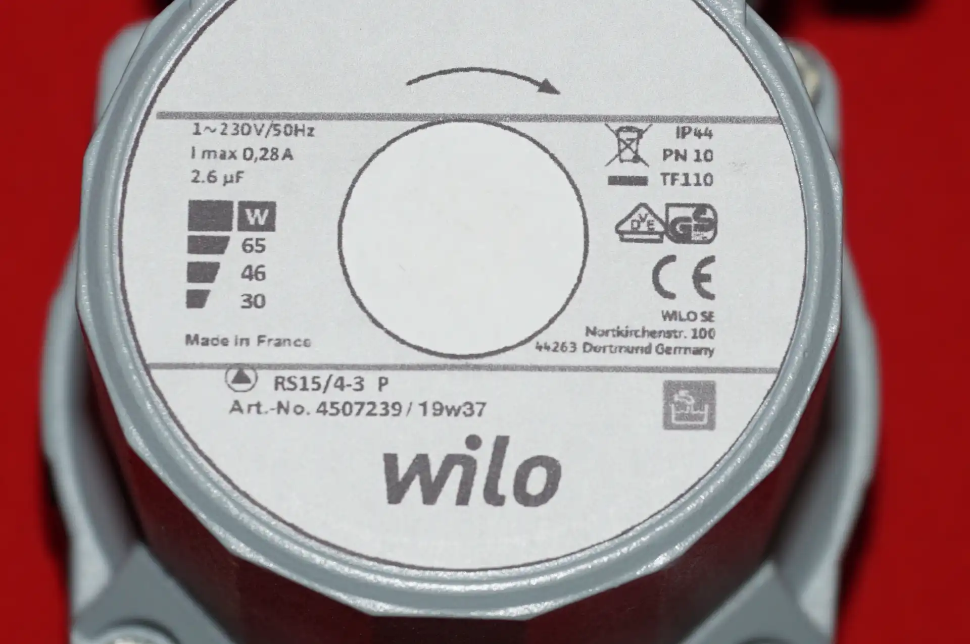 Wilo Heizungspumpe RS 15/4-3  130mm  UNBENUTZT – Ansicht 4