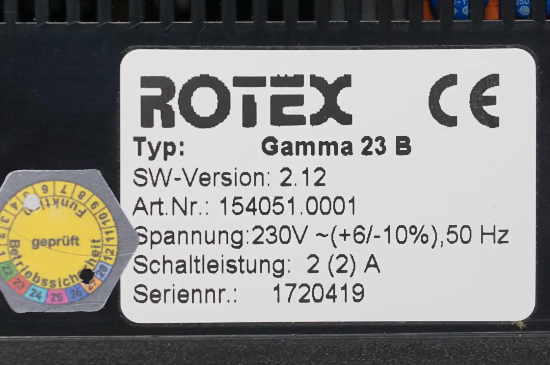 Rotex / EBV Heizungsregelung Gamma 23B Software 2.12 – Ansicht 8