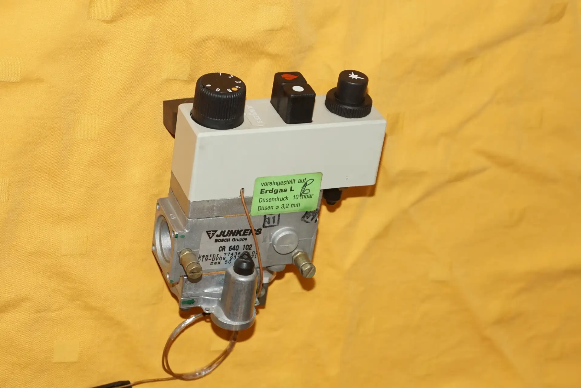 Junkers Gasregeleinheit / Gasthermostat CR 640  UNBENUTZT – Ansicht 2