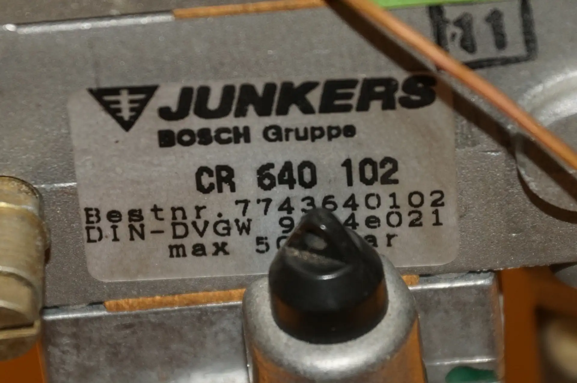 Junkers Gasregeleinheit / Gasthermostat CR 640  UNBENUTZT – Ansicht 5