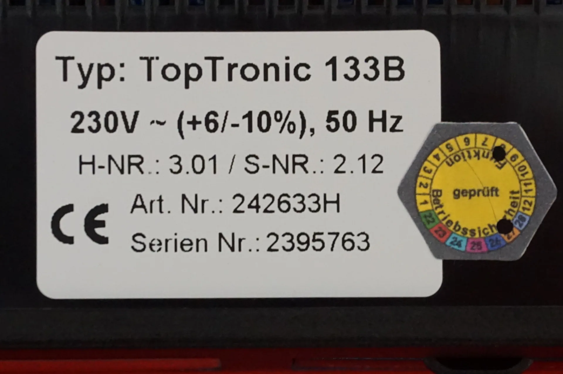 EBV Heizungsregelung Gamma Hoval TopTronic 133B