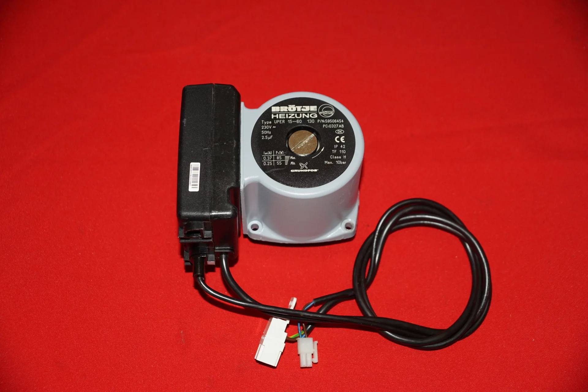 Grundfos Brötje UPER 15-60 130 Heizungspumpe, Heizkreispumpe, Umwälzpumpe, Förderpumpe, Ladepumpe, Pumpenmotor, Pumpenkopf