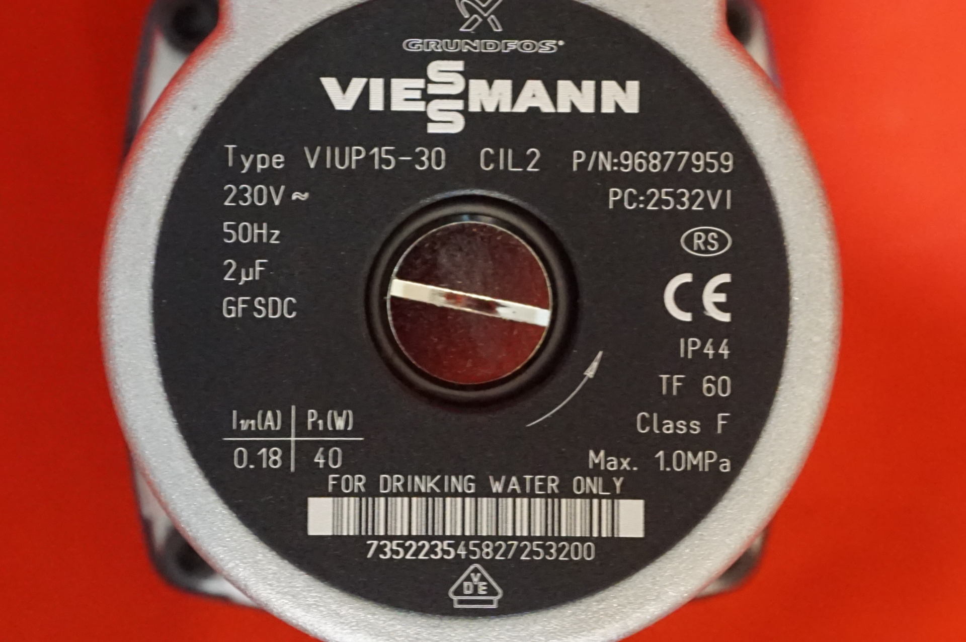 Grundfos / Viessmann (VI)UP  15 - 70 KM  Hocheffizienzpumpe 130mm (Kopie)